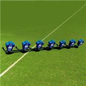 Fisher 7 Man Football Boomer Sleds w/ Low Boy Pads Fisher 7 Man Football Boomer Sleds w/ Low Boy Pads