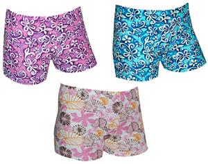 Spandex 3" Sports Shorts - Floral Print