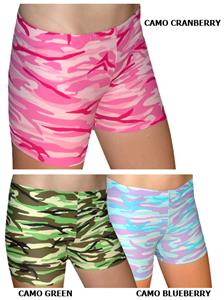 Spandex 2.5" Sports Shorts - Camo Print