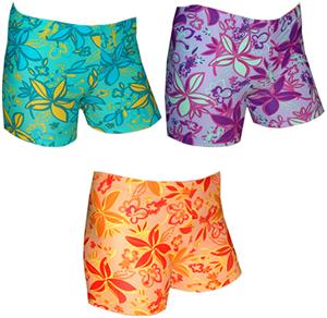Spandex 3" Sports Shorts - Groovy Print