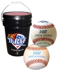 D-Bat 6-Gal. Bucket with 30 Practice Balls