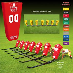 Fisher 7 Man Football Brute Sleds w/ "V" Pads
