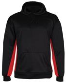 Badger BT5 Fleece Black/Red Hooded Pullovers