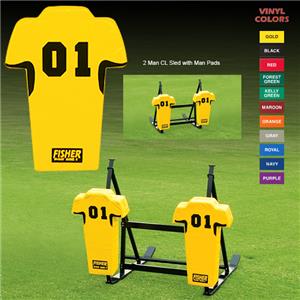Fisher 2 Man Football CL Sleds w/ Man Pads