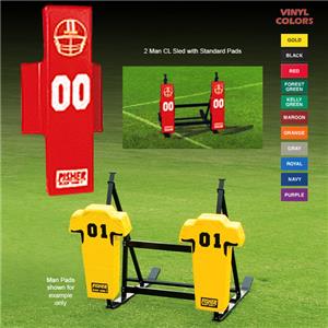 Fisher 2 Man Football CL Sleds w/ Standard Pads