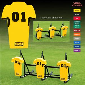 Fisher 3 Man Football CL Sleds w/ Man Pads