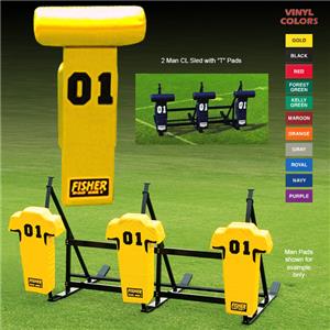 Fisher 3 Man Football CL Sleds w/ "T" Pads