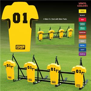 Fisher 4 Man Football CL Sleds w/ Man Pads