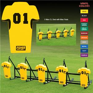 Fisher 5 Man Football CL Sleds w/ Man Pads