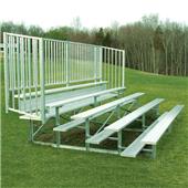 Fisher 5 Row Bleachers with Guard Rail Fisher 5 Row Bleachers with Guard Rail