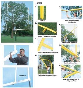 Convertible High School/College Football Goalpost
