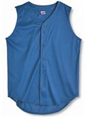 Soffe Youth Full Button Front Mesh Baseball Jersey