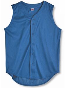 Soffe Youth Full Button Front Mesh Baseball Jersey