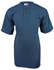 Soffe Youth Mesh Henley Baseball Jersey-Closeout
