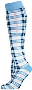 Red Lion Blue Plaid Socks