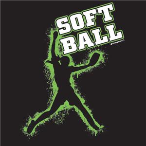 Image Sport Softball Green Player T-shirts