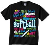 Image Sport Softball Graffiti T-shirts