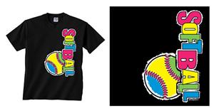Image Sport Softball Multi Vertical T-shirts
