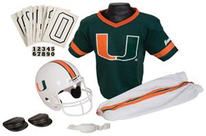 College Youth Football Team Uniform Set MIAMI