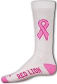 Red Lion Cancer Pink Ribbon Crew Socks Red Lion Cancer Pink Ribbon Crew Socks