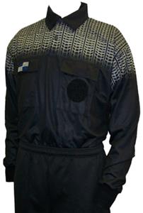 NISOA College Referee Black Grid LS Shirts