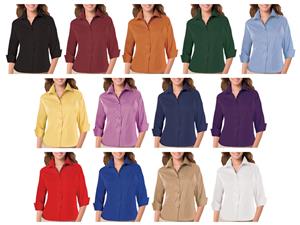 Blue Generation 3/4 Sleeve Peached Twill Shirts