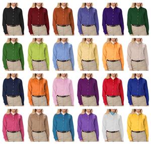 Blue Generation Ladies LS Cotton Twill Shirts