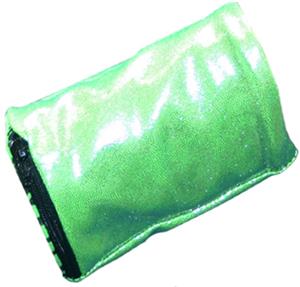 Womens Wrist Wallet Neon Green Metallic Wristband