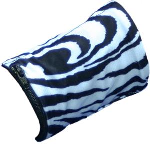 Womens Wrist Wallet Black/White Zebra Wristband