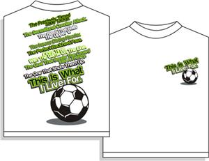 Utopia I Live For Soccer Short Sleeve T-shirt