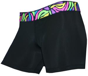 Black/Neon Zig Zag 4" Compression Shorts