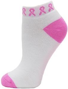 Red Lion Pinky White/Pink Ribbon Footie Sock