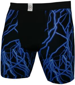 Blue Lightning Bolt 4" or 7" Compression Shorts