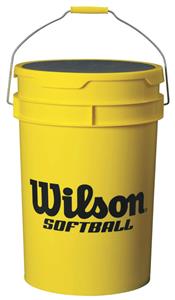 Wilson Yellow Softball Ball Bucket