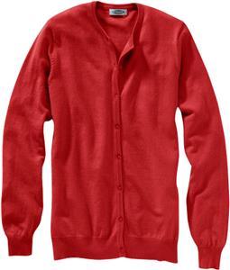 Edwards Misses' Jewel Neck Fine Guage Cardigan