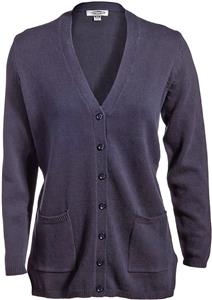 Edwards Misses' V-Neck Long Cardigan