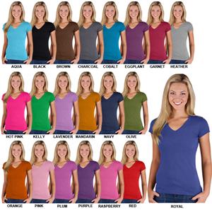 LAT Sportswear Jr V-Neck Longer Length T-Shirts