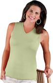 LAT Sportswear Ladies V-Neck Sleeveless T-Shirt
