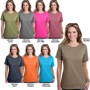 LAT Sportswear Ladies Vintage Long Length T-Shirt