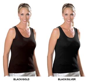 LAT Sportswear Ladies Rib Tank w/Metallic Stitch