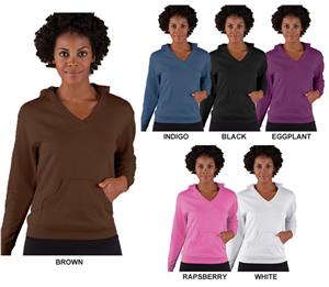 LAT Sportswear Ladies French Terry V-Neck Hoodies