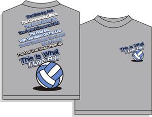 Utopia Volleyball I Live For VB T-shirts