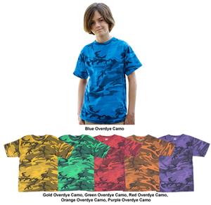 LAT Sportswear Youth Camo Overdye T-Shirt