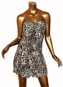 ICU Collection Womens Strapless Animal Print Dress