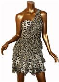 ICU Collection Animal Print Off The Shoulder Dress