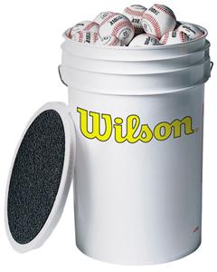 Wilson 3 dozen 7.5" Baseballs in 3 gallon bucket