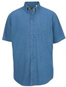 Edwards Mens Mid-Weight Denim Short Sleeve Shirt Edwards Mens Mid-Weight Denim Short Sleeve Shirt