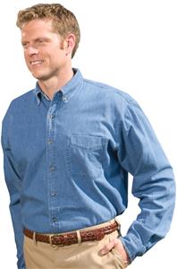 Edwards Mens Heavy Weight Denim Long Sleeve Shirt