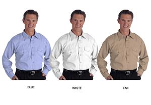 Edwards Mens Flyer Shirt Long Sleeve Poplin