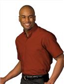 Edwards Mens Short Sleeve Banded Collar Shirt